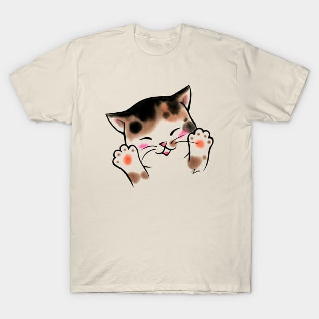 Healthy hands cat T-Shirt by juliewu